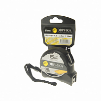 Рулетка ER-47519 5м 19мм BLACK металл. корпус с одним фиксатором с держателем ЭВРИКА/1/12/72